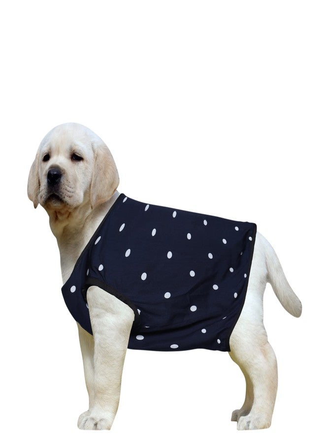 Western Era Funky Soft Cotton Dog T-Shirt | Comfortable & Breathable Dog Clothing | Sleeveless Vest Puppy Outfit |(Polka Blue) (XSmall) (12inches) - Image 1